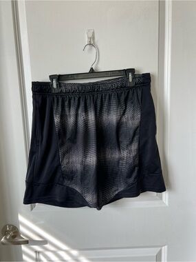 all in motion Black men’s Athletic Shorts with Subtle Pattern